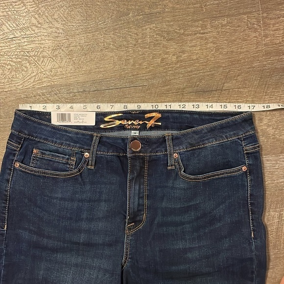 Seven7 Sunset Bermuda Torino Blue Denim Shorts size 14 - Picture 14 of 16